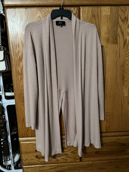 Anthropologie Sweaters - COA Anthropologie blush pink long sweater mid length size small